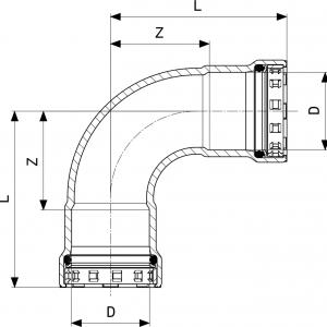Viega Megapress könyök 1" (694531)