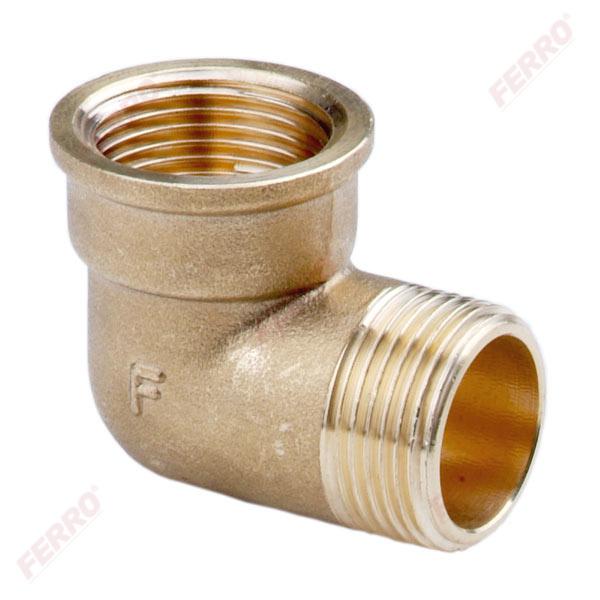 Ferro sárgaréz könyök 6/4" KB (K14Z)