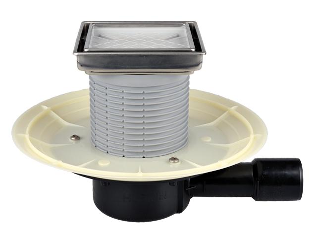 HL510PrBlue-3020 padlóösszefolyó DN40/50 vízszintes csatlakozóval