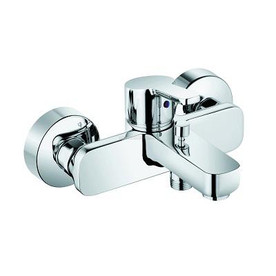 Kludi Logo Neo egykaros kádtöltő- és zuhanycsaptelep visszafolyásgátlóval, zuhanyszett nélkül (376810575)