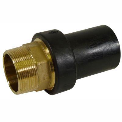 Kpe hosszú PE-sárgaréz átmeneti idom KM 25-3/4" PE100 SDR11