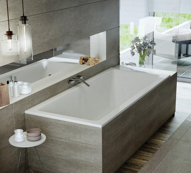 M-Acryl Sabina Slim fürdőkád 170x75 + kádláb - értékcsökkentett (12387)