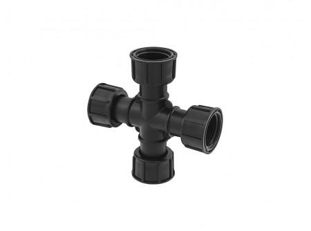 Műanyag hollanderes kereszt 1" BBBB (06280010)