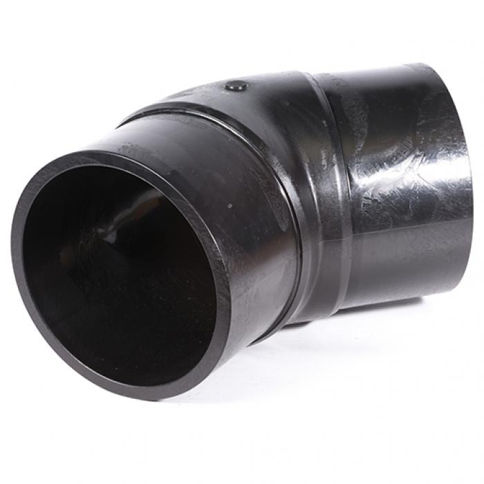 PE100 könyök tompa hosszú 110/45°