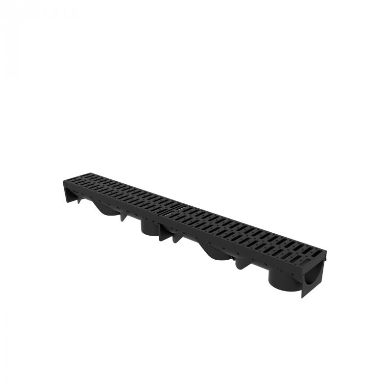 Styron folyóka 1m fekete műanyag ráccsal (STY-900-M)