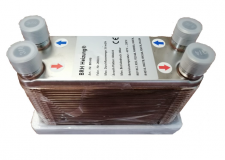 BRH 4x3/4" 20 lemezes forrasztott lemezes hőcserélő BRH  76×206× 55 mm, 0,28 m2 (BRH-44)
