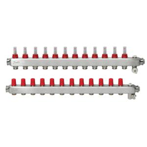 Danfoss 12 körös osztó-gyűjtő rozsdamentes, 6bar (088U0762)