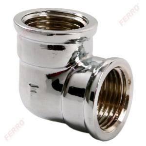 Ferro könyök krómozott 3/4" BB sárgaréz (K04C)