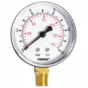 Ferro nyomásmérő alsó csatlakozású 10 bar (M6310R) manométer
