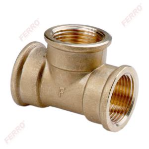 Ferro sárgaréz egál T-idom 6/4" (T06Z)