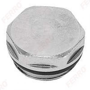 Ferro végzáró dugó O-gyűrűvel 1/2", nikkelezett (KZ1)