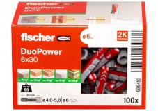 Fischer dübel duopower 6x30 dobozos (555006)