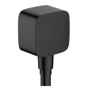 Hansgrohe Fixfit fali csatlakozás visszafolyásgátlóval, matt fekete (26457670)