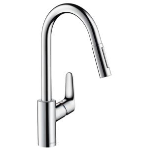 Hansgrohe Focus M41 mosogató csaptelep kihúzható kifolyóval, króm (31815000)