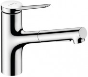 Hansgrohe Zesis M33 egykaros mosogató csaptelep 150, kihúzható zuhanyfejjel, 2jet (74820000)