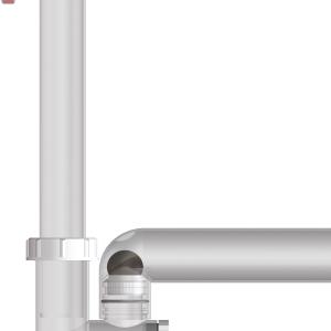 HL136NT klímaszifon átlátszó testtel, vízbűzzárral, kiegészítő mechanikus bűzzárral