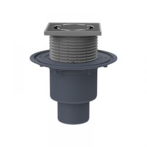 HL310Prblue padlóösszefolyó DN50/75/110 függőleges kimenettel, szigetelő karimával, "Primus blue" bűzzárral