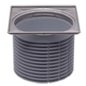 HL3210 rácstartó D110, 121x121mm KLICK-KLACK rendszerű nemesacél rácstartó kerettel (V4A)