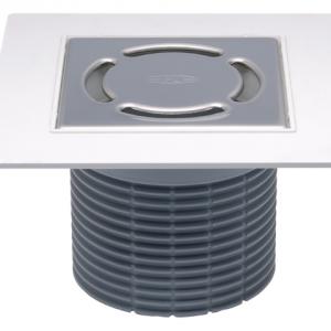 HL37NP Rácstartó PVC -ből d 110mm/185x185mm/115x115mm nemesacél ráccsal