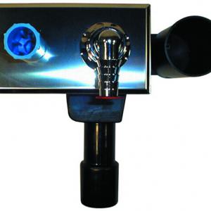 HL405E Mosógép-szifon falba süllyesztve DN40/50, egybeépített nyomócső-csonkkal, elektromos dugaszoló házzal