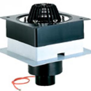 HL63.1/1 Tetőlefolyó DrainBox DN110 szigetelőkarimával, szorítóelemmel és 10-30W/230V fűtéssel