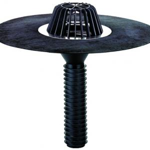 HL69H/7 Tetőlefolyó, DN75 tetőjavításhoz, gyárilag felhegesztett bitumengallérral