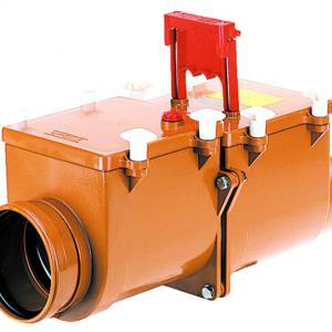 HL710.2 Visszatorlás gátló szelep, DN110, 2 db. nemesacél csappantyúval, tisztítófedéllel, kézi zárral