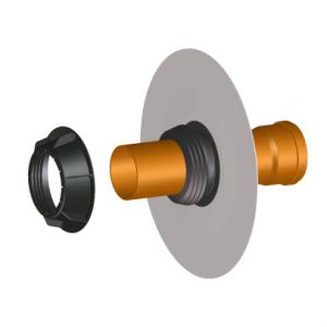 HL800P/125 Szigetelt csőátvezetés PVC gallérral DN125