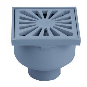 HL93 Padlólefolyó DN50 függőleges csatlakozóval, bűzzárral, 100x100mm rácstartóval, műanyag ráccsal