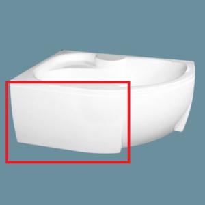 M-Acryl Azalia 150 cm aszimmetrikus sarokkádhoz előlap, balos (12251)