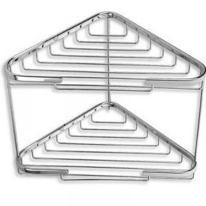 Novaservis Metalia rácsos dupla sarokpolc, 25x25x26 cm, króm (6070,0)