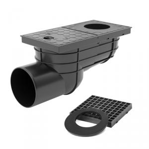 Styron kültéri víznyelő oldalkifolyású 110 mm (KV-110-B)