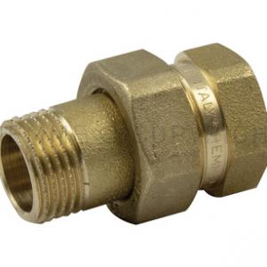 Tiemme egyenes, réz hollandi 6/4" lapos tömítéssel (1500575)