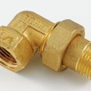 Tiemme könyök hollandi réz 1" lapos tömítéssel (1500381)