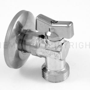 Tiemme mosógép bekötő sarokszelep 1/2"-3/4" + falirózsa (2950003)