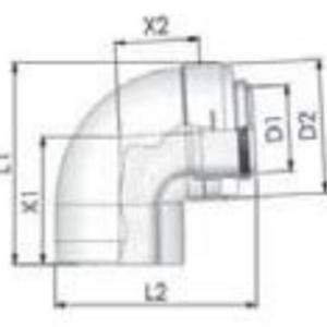Tricox PPs/Alu könyök 110/160mm, 87°, PAKÖ051