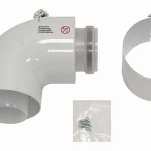 Vaillant 60/100 Könyök idom tisztító nyílással, koncentrikus rendszerekhez PPs (303916)