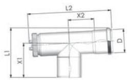 Tricox PPs ellenőrző T-idom 80mm