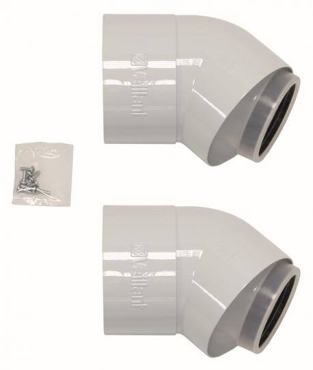 Vaillant 80/125 45° fokos ívpár koncentrikus rendszerekhez PPs (303211)