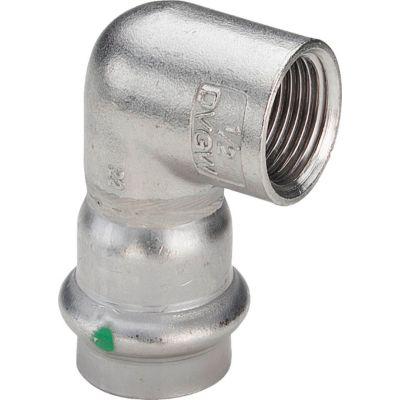 Viega Sanpress Inox átmenő könyök 22-1/2" BM rozsdamentes acél (437015)